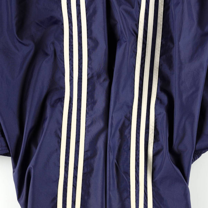 Adidas nylon jacket, men's size XL (approx.) Nylon navy blue type Vintage Second Hand