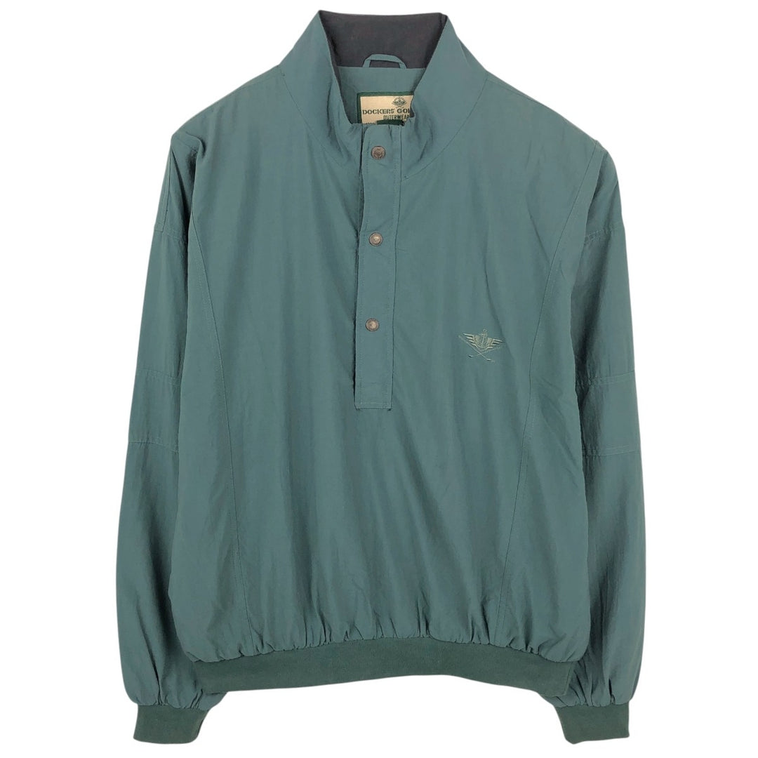 Dockers Golf Half-Snap Nylon Jacket, Men's Size XL (approx.) Nylon green type Vintage Second Hand
