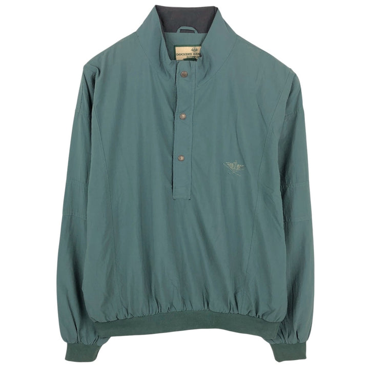 Dockers Golf Half-Snap Nylon Jacket, Men's Size XL (approx.) Nylon green type Vintage Second Hand