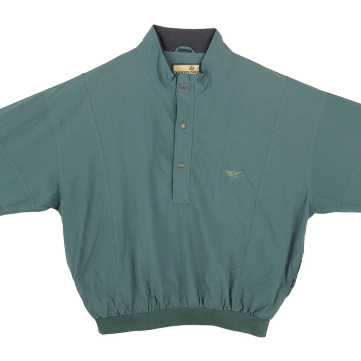 Dockers Golf Half-Snap Nylon Jacket, Men's Size XL (approx.) Nylon green type Vintage Second Hand