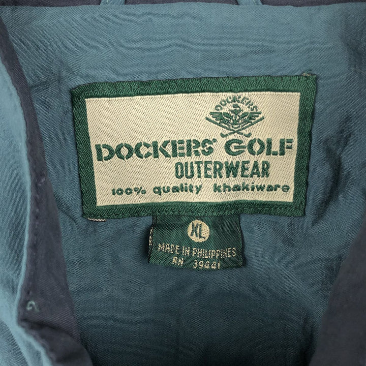 Dockers Golf Half-Snap Nylon Jacket, Men's Size XL (approx.) Nylon green type Vintage Second Hand