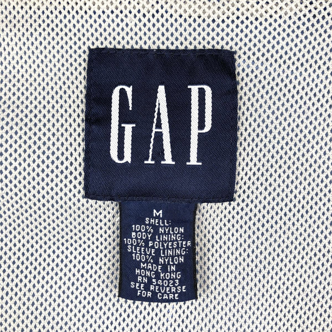 90'S GAP Vintage Nylon Jacket, Men's Size Medium Nylon blue type Vintage Second Hand