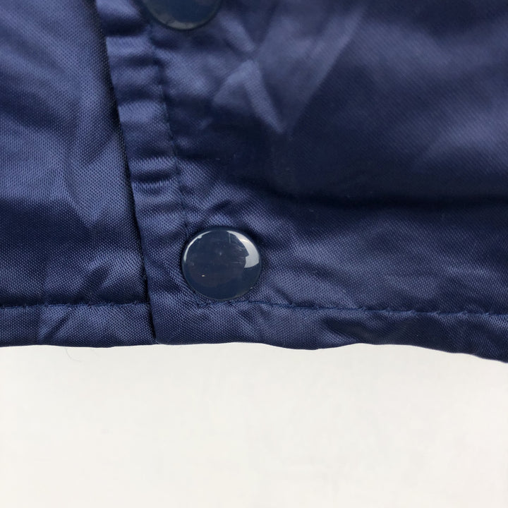 1980'S Astro Sportswear Ltd. Coors Nylon Stadium Jacket Award Jacket Varsity Jacket Made in Canada Nylon navy blue type Vintage Second Hand