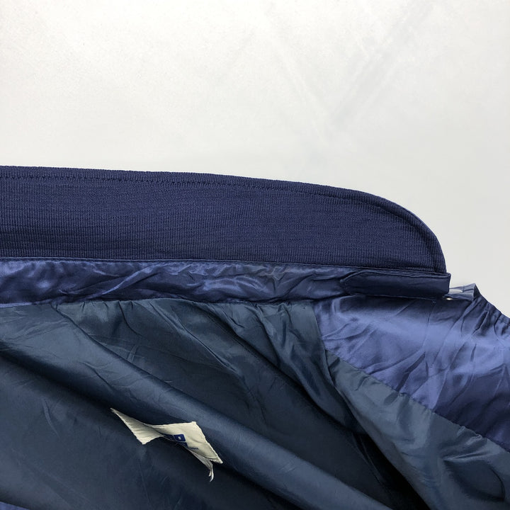 1980'S Astro Sportswear Ltd. Coors Nylon Stadium Jacket Award Jacket Varsity Jacket Made in Canada Nylon navy blue type Vintage Second Hand