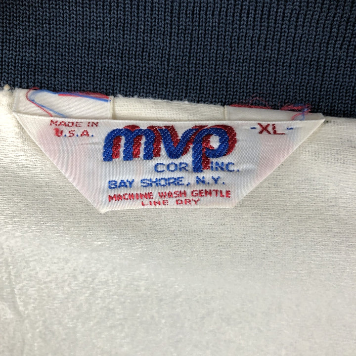 MVP Nylon Stadium Jacket Award Jacket Varsity Jacket Made in USA XL (Men's XL equivalent) unclear navy blue type Vintage Second Hand