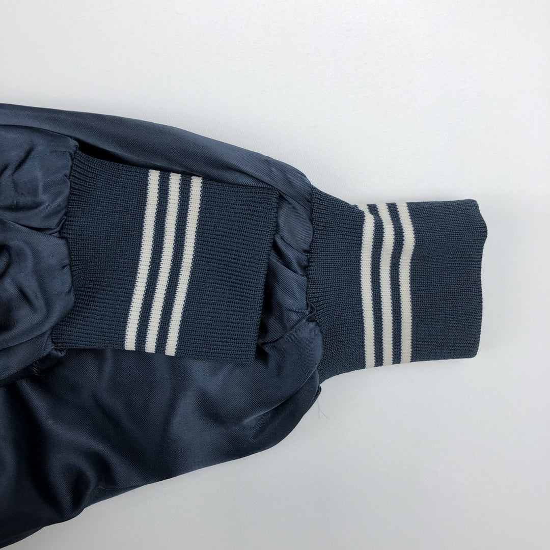 MVP Nylon Stadium Jacket Award Jacket Varsity Jacket Made in USA XL (Men's XL equivalent) unclear navy blue type Vintage Second Hand
