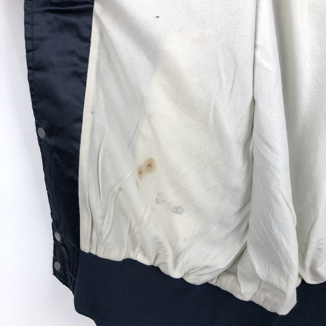 MVP Nylon Stadium Jacket Award Jacket Varsity Jacket Made in USA XL (Men's XL equivalent) unclear navy blue type Vintage Second Hand