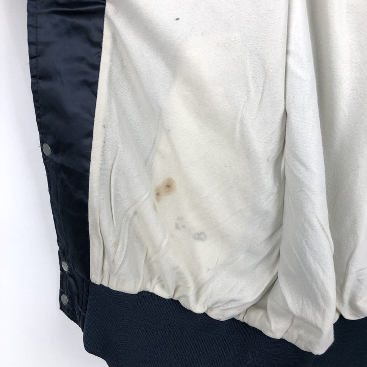 MVP Nylon Stadium Jacket Award Jacket Varsity Jacket Made in USA XL (Men's XL equivalent) unclear navy blue type Vintage Second Hand