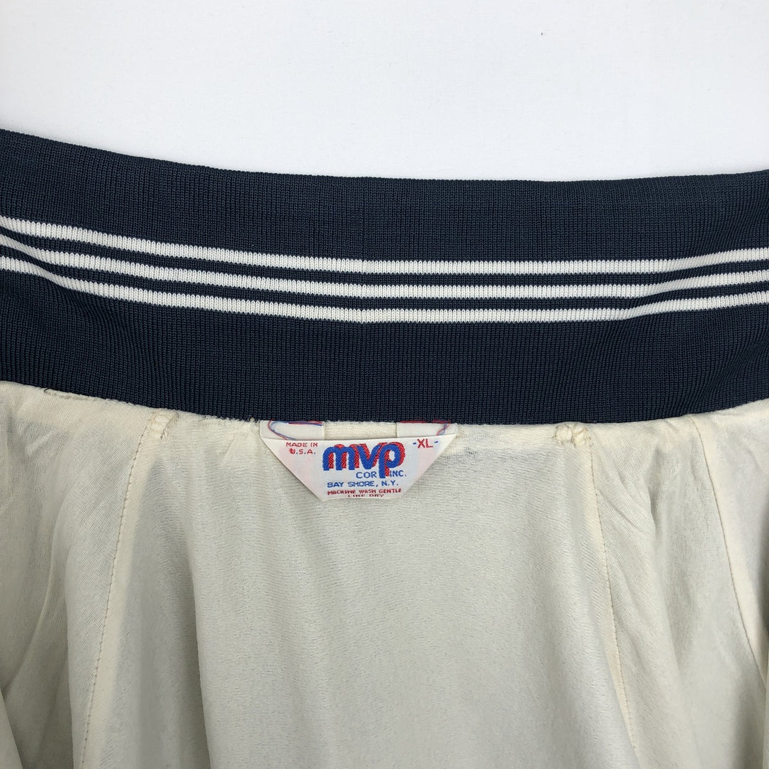MVP Nylon Stadium Jacket Award Jacket Varsity Jacket Made in USA XL (Men's XL equivalent) unclear navy blue type Vintage Second Hand