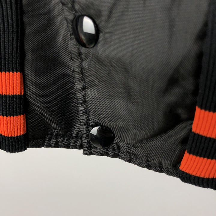 70s-80'S Gem Sportswear Collared Varsity Jacket Award Jacket Made in USA Men's Size L unclear black type Vintage Second Hand