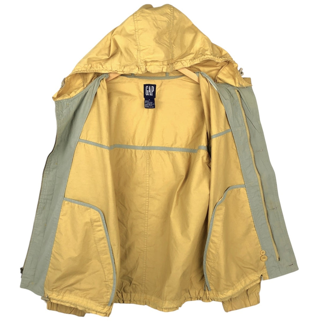 90'S GAP Vintage Windbreaker, Men's Size Medium cotton yellow type Vintage Second Hand