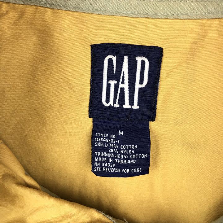 90'S GAP Vintage Windbreaker, Men's Size Medium cotton yellow type Vintage Second Hand