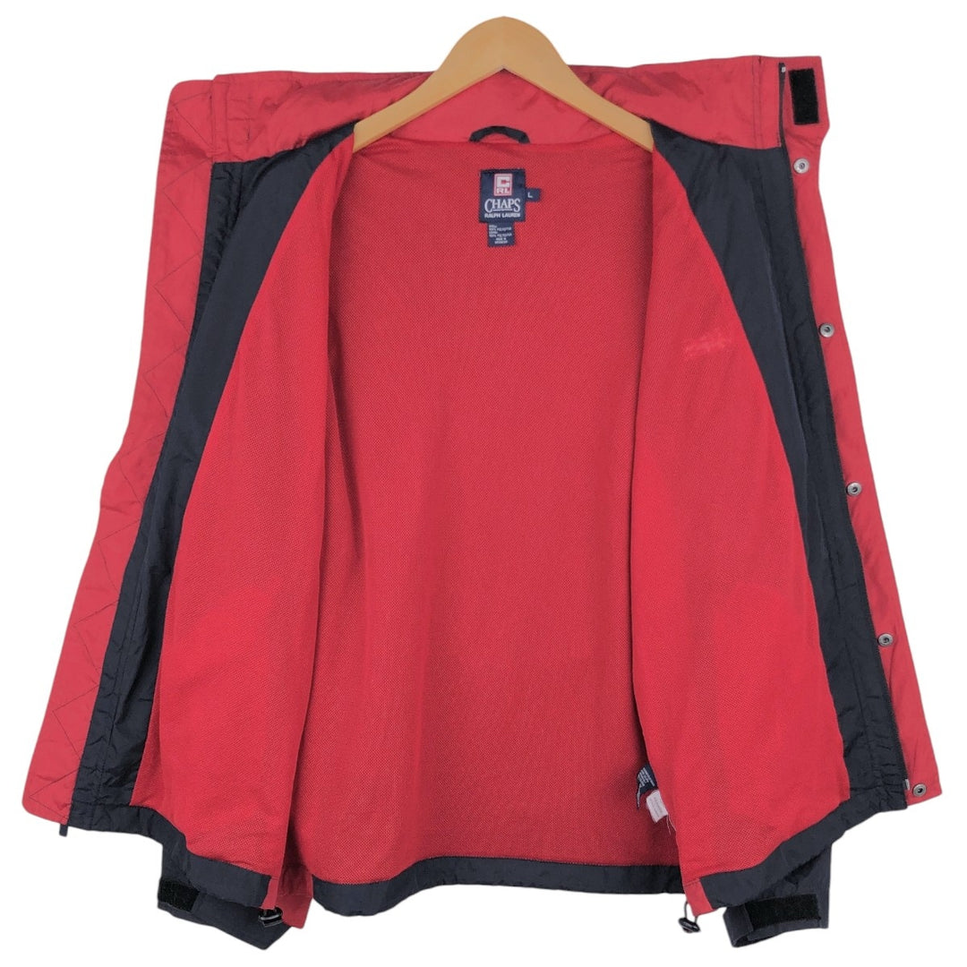 Ralph Lauren CHAPS windbreaker, men's size L polyester navy blue type Vintage Second Hand