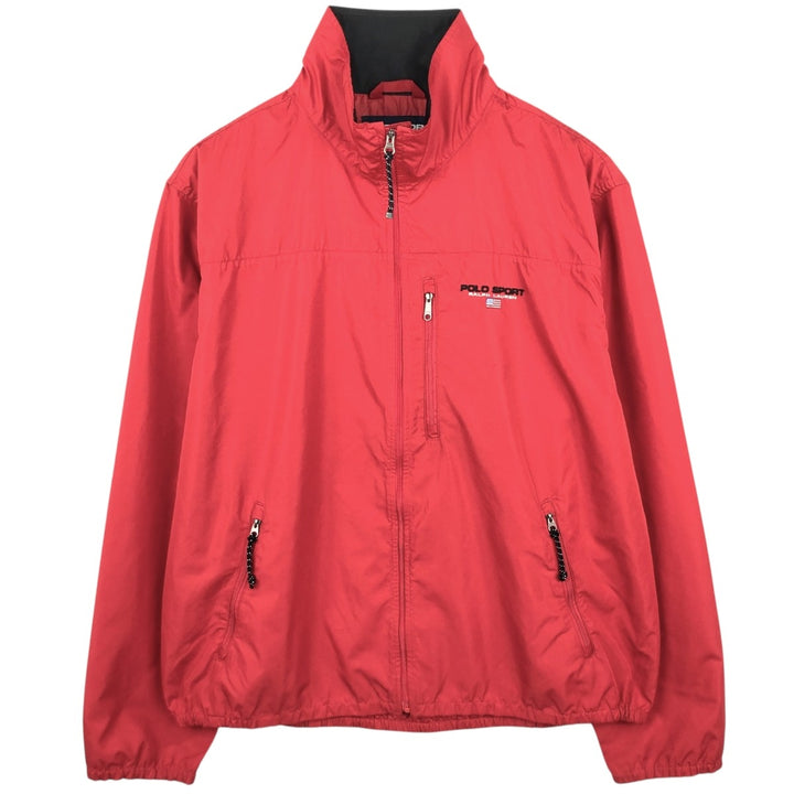 Vintage 90'S Ralph Lauren Polo Sport windbreaker, size L, men's polyester red type Vintage Second Hand