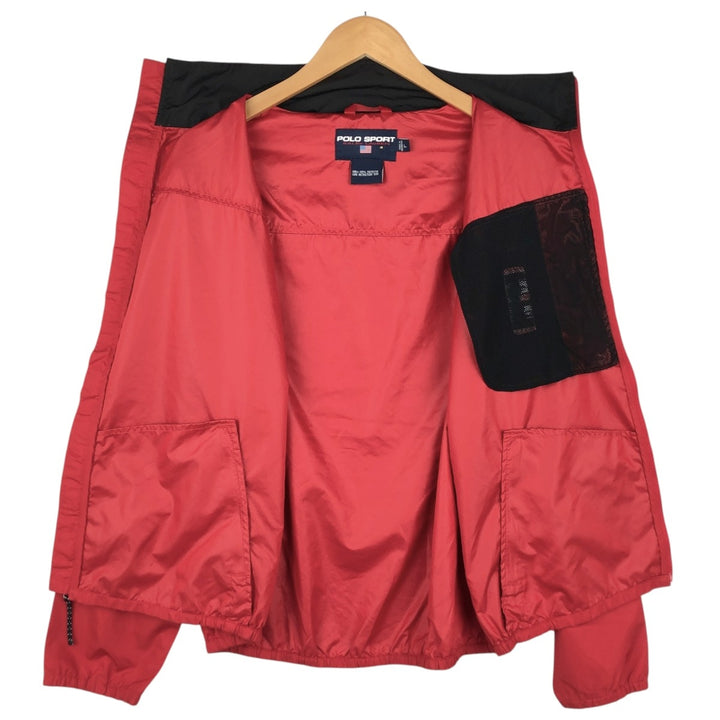 Vintage 90'S Ralph Lauren Polo Sport windbreaker, size L, men's polyester red type Vintage Second Hand