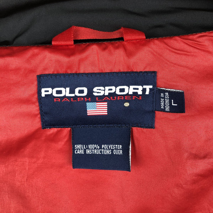 Vintage 90'S Ralph Lauren Polo Sport windbreaker, size L, men's polyester red type Vintage Second Hand