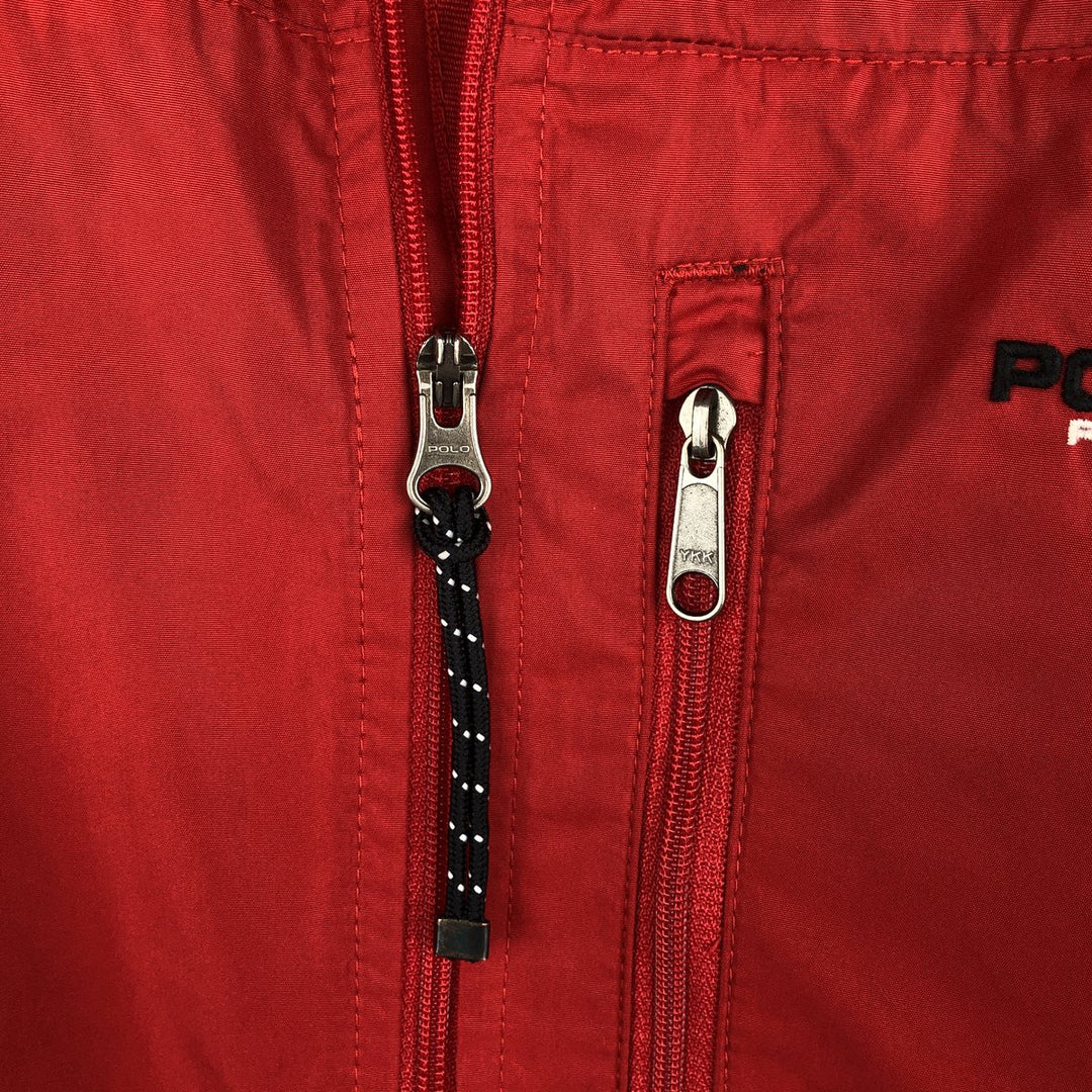 Vintage 90'S Ralph Lauren Polo Sport windbreaker, size L, men's polyester red type Vintage Second Hand