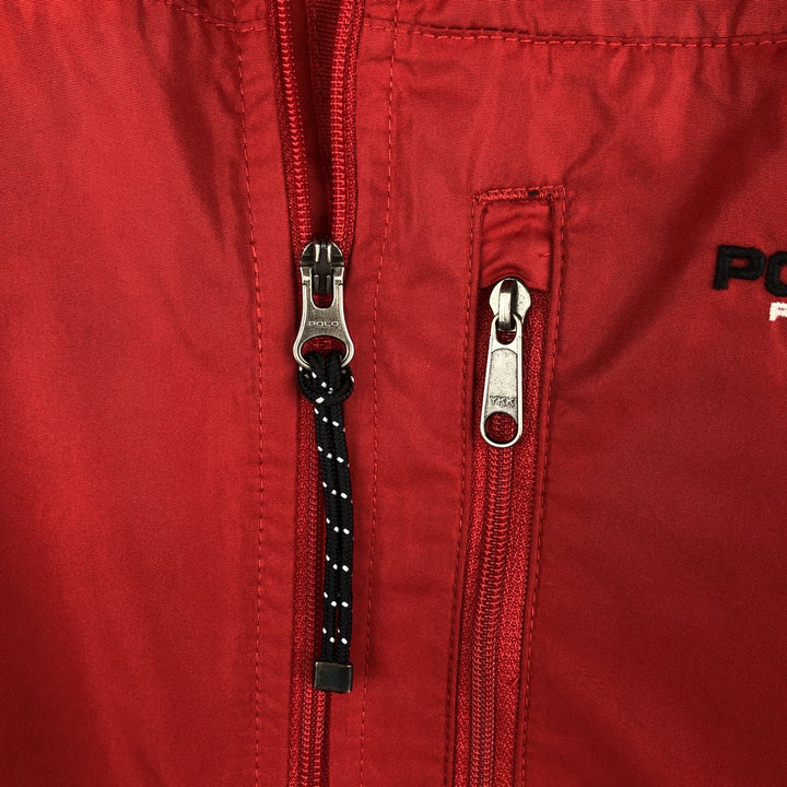 Vintage 90'S Ralph Lauren Polo Sport windbreaker, size L, men's polyester red type Vintage Second Hand