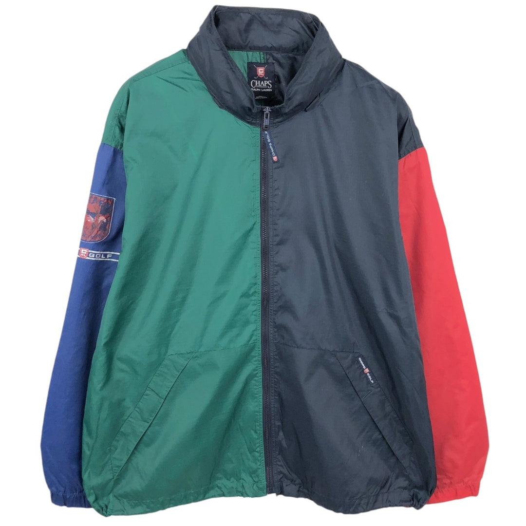 Ralph Lauren CHAPS GOLF Nylon Jacket, Men's Size L (approx.) Nylon navy blue type Vintage Second Hand