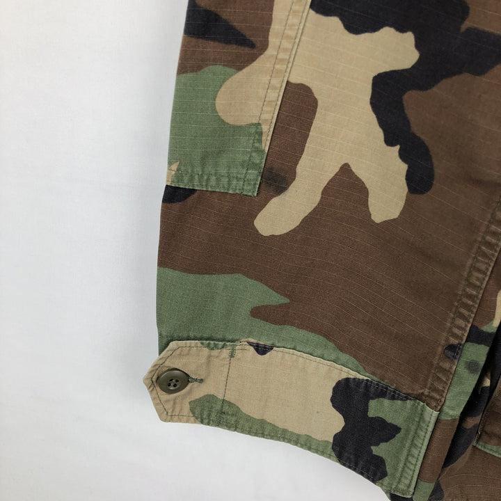 Genuine US military surplus camouflage pattern woodland camo BDU military jacket, made in USA, MEDIUM - LONG (equivalent to men's L). unclear Khaki type Vintage Second Hand