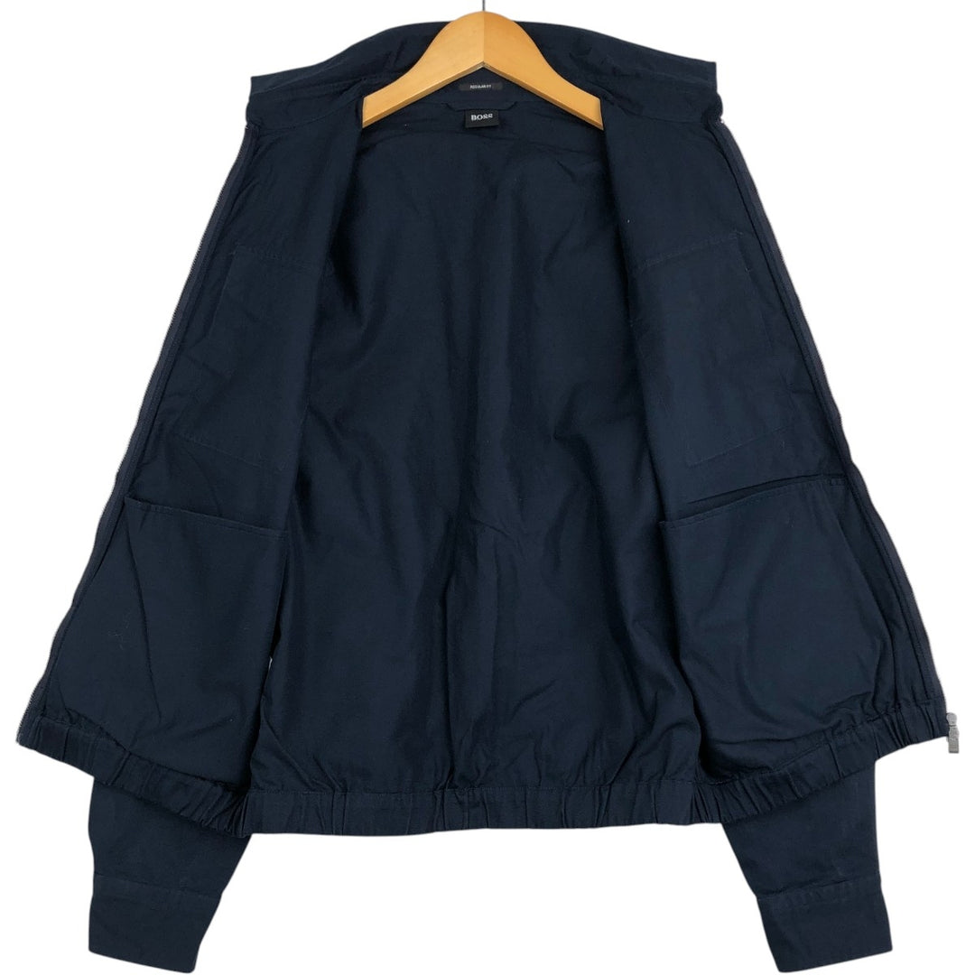 Hugo Boss Regular Fit Cotton Jacket, Men's Size L (equivalent) cotton navy blue type Vintage Second Hand