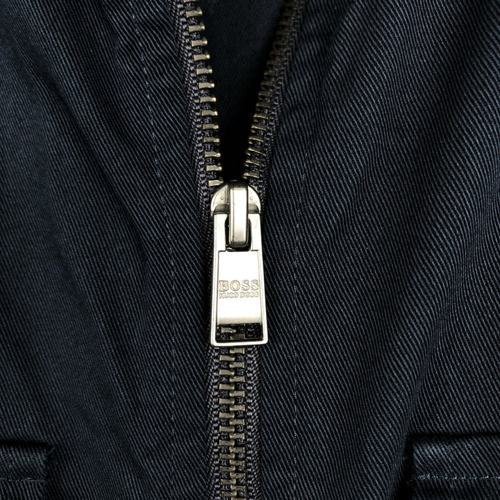 Hugo Boss Regular Fit Cotton Jacket, Men's Size L (equivalent) cotton navy blue type Vintage Second Hand
