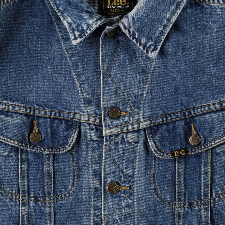 Lee RIDER JACKET Denim Jacket, Men's Size L (approx.), Vintage cotton blue type Vintage Second Hand