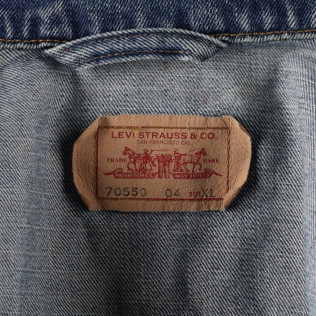 Levi's 70550-04 Denim Jacket, Men's XL cotton blue type Vintage Second Hand