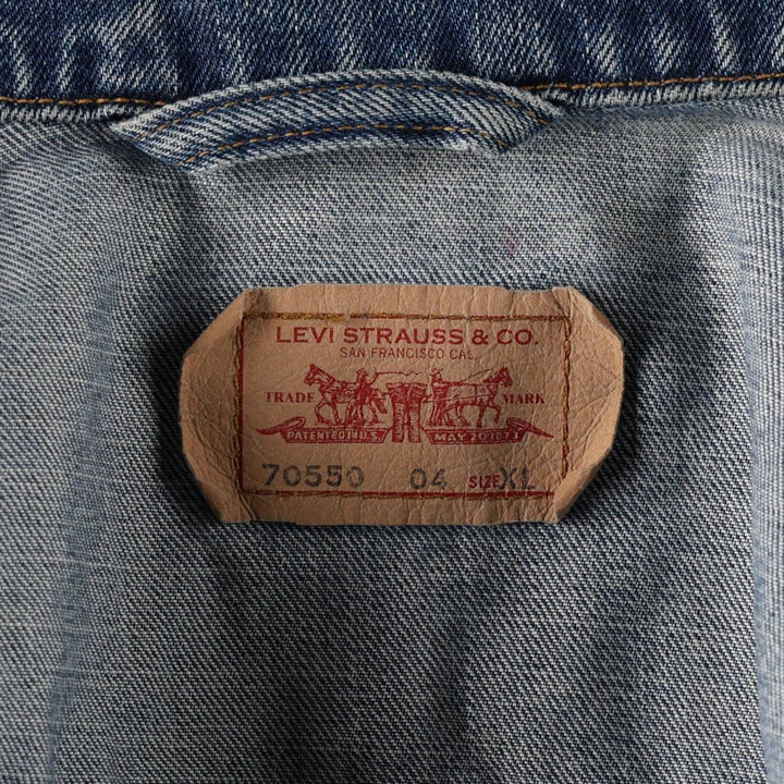 Levi's 70550-04 Denim Jacket, Men's XL cotton blue type Vintage Second Hand