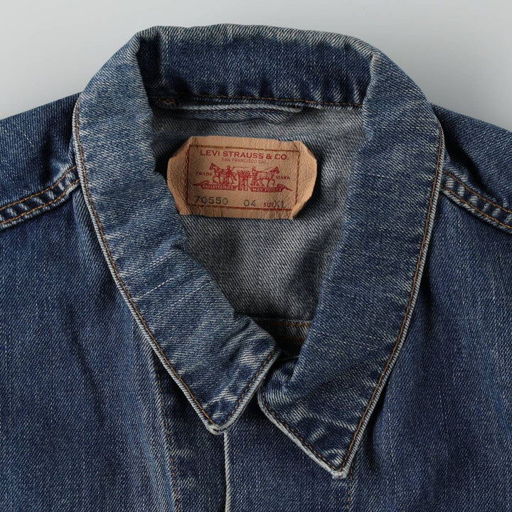 Levi's 70550-04 Denim Jacket, Men's XL cotton blue type Vintage Second Hand