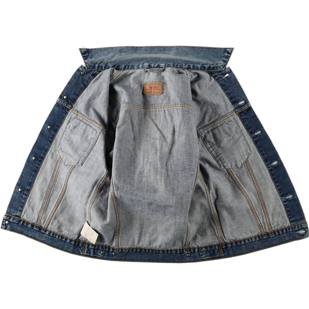 Levi's 70500-04 Euro Model Denim Jacket, Men's Size L cotton blue type Vintage Second Hand