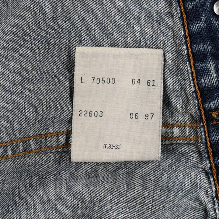 Levi's 70500-04 Euro Model Denim Jacket, Men's Size L cotton blue type Vintage Second Hand