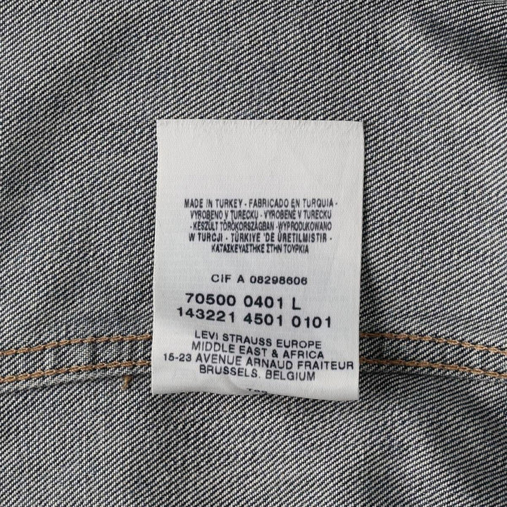Levi's 70500-04 Euro Model Denim Jacket, Men's Size L cotton blue type Vintage Second Hand