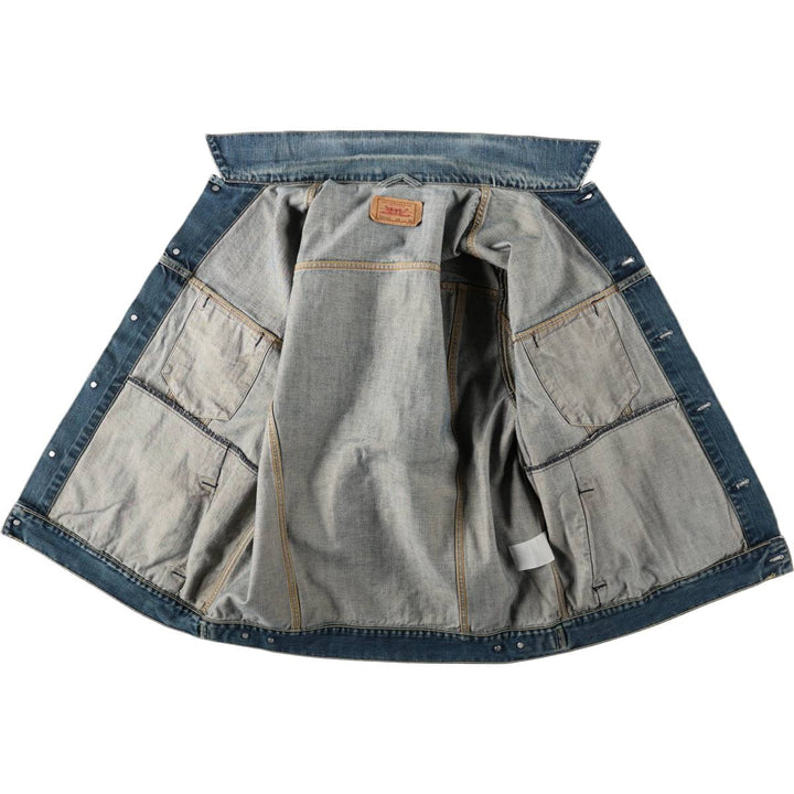 Levi's 70550-04 Euro Model Denim Jacket, Men's Size XL cotton blue type Vintage Second Hand