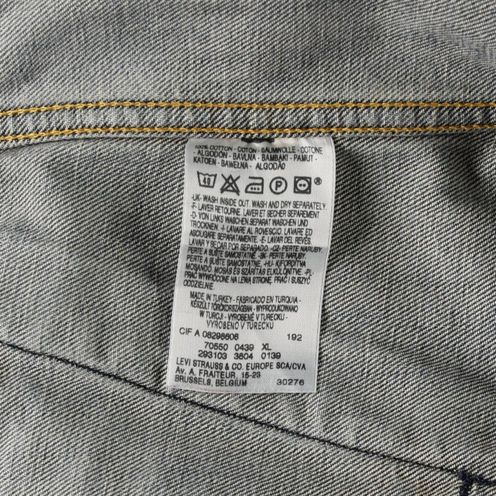 Levi's 70550-04 Euro Model Denim Jacket, Men's Size XL cotton blue type Vintage Second Hand