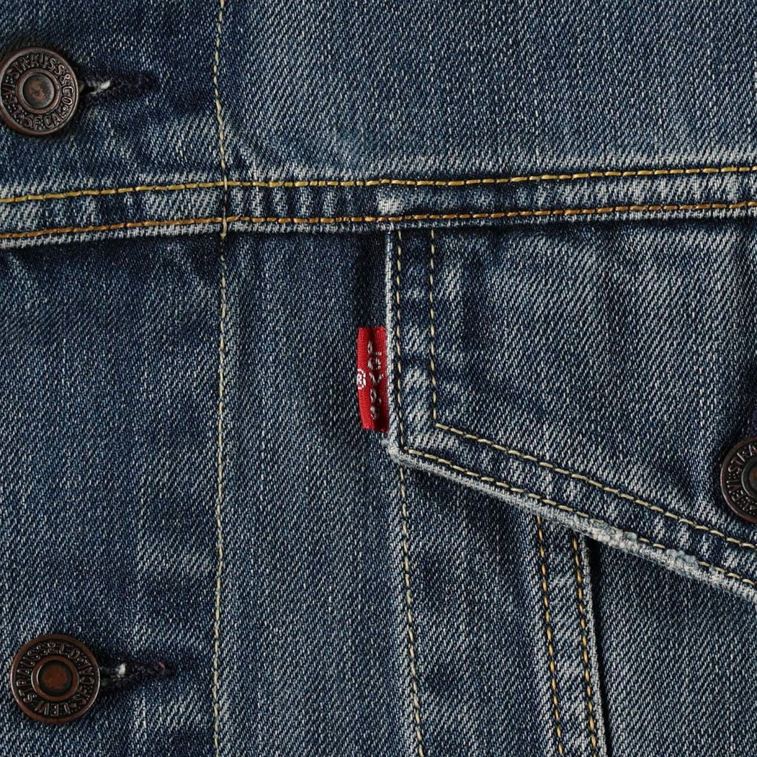 Levi's 70550-04 Euro Model Denim Jacket, Men's Size XL cotton blue type Vintage Second Hand