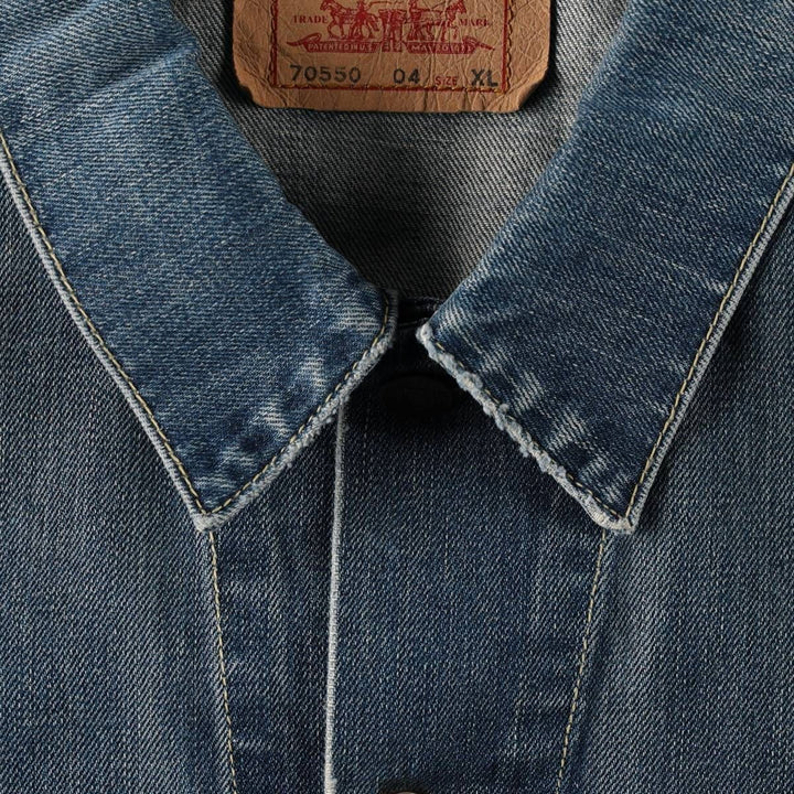 Levi's 70550-04 Euro Model Denim Jacket, Men's Size XL cotton blue type Vintage Second Hand
