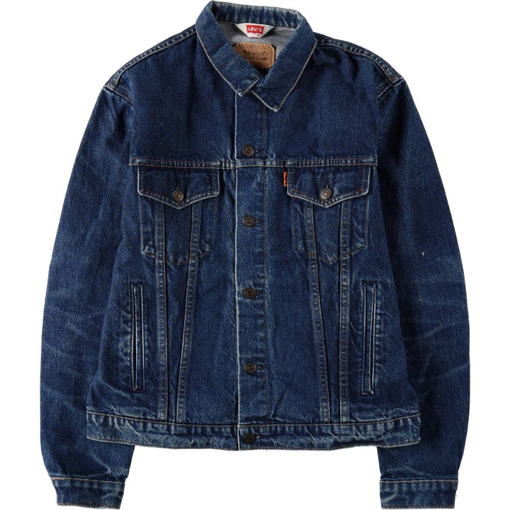 Levi's 70506-0217 Euro Model Orange Tab Denim Jacket (Men's Size L) unclear blue type Vintage Second Hand