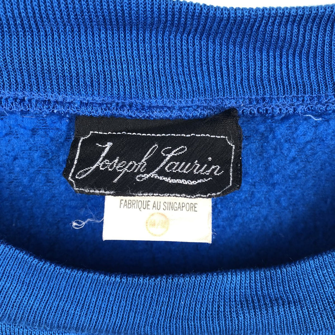 Joseph Laurin College Sweatshirt, Men's Size M (approx.), Vintage acrylic blue type Vintage Second Hand