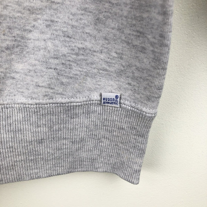 90'S Russell College Sweatshirt, Made in USA, Men's L, Vintage cotton gray type Vintage Second Hand