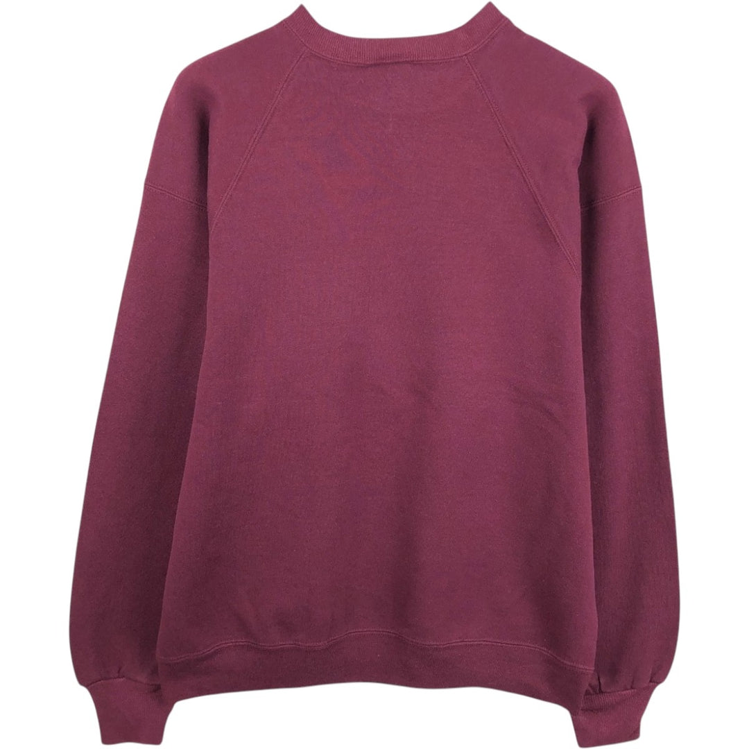 90'S GEAR College Sweatshirt, Made in USA, Men's Size L (Equivalent), Vintage polyester burgundy type Vintage Second Hand