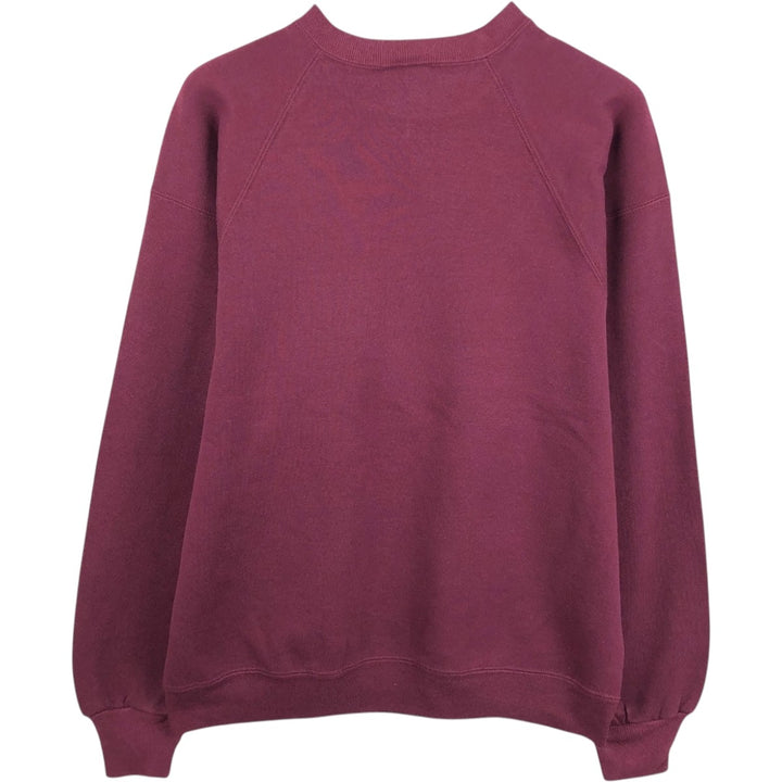 90'S GEAR College Sweatshirt, Made in USA, Men's Size L (Equivalent), Vintage polyester burgundy type Vintage Second Hand