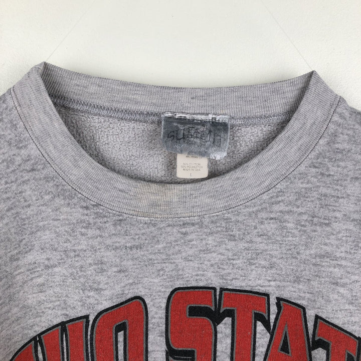 90'S SUMMIT OHIO STATE Ohio State University Character Sweatshirt, Made in USA, Men's Size L (Equivalent), Vintage cotton gray type Vintage Second Hand