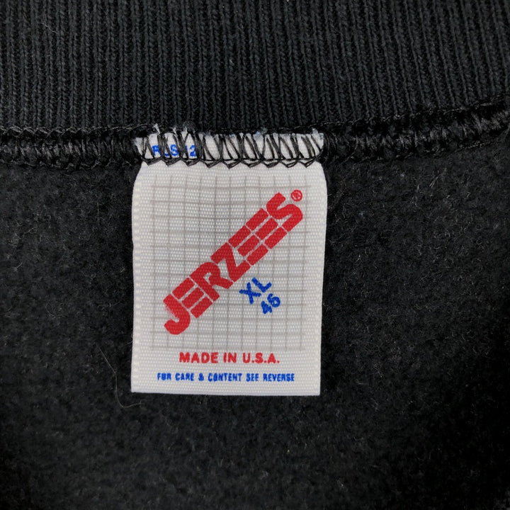 Vintage 90'S Jerzees college sweatshirt, made in the USA, men's size XL cotton black type Vintage Second Hand
