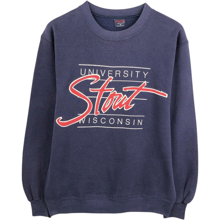 Jansport College Sweatshirt, Made in USA, Men's Size M (approx.) polyester navy blue type Vintage Second Hand