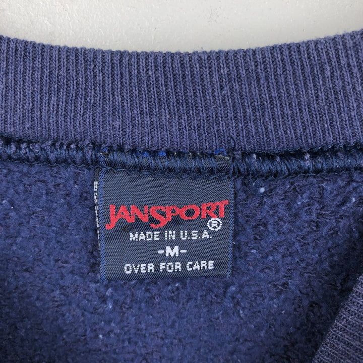 Jansport College Sweatshirt, Made in USA, Men's Size M (approx.) polyester navy blue type Vintage Second Hand