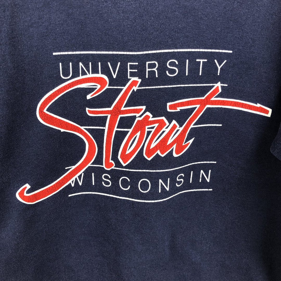 Jansport College Sweatshirt, Made in USA, Men's Size M (approx.) polyester navy blue type Vintage Second Hand