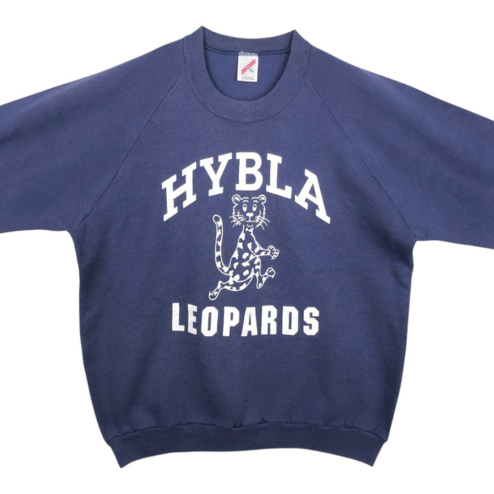 90'S Jerzees College Character Sweatshirt, Made in USA, Men's XL equivalent, Vintage cotton navy blue type Vintage Second Hand
