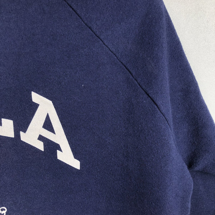 90'S Jerzees College Character Sweatshirt, Made in USA, Men's XL equivalent, Vintage cotton navy blue type Vintage Second Hand