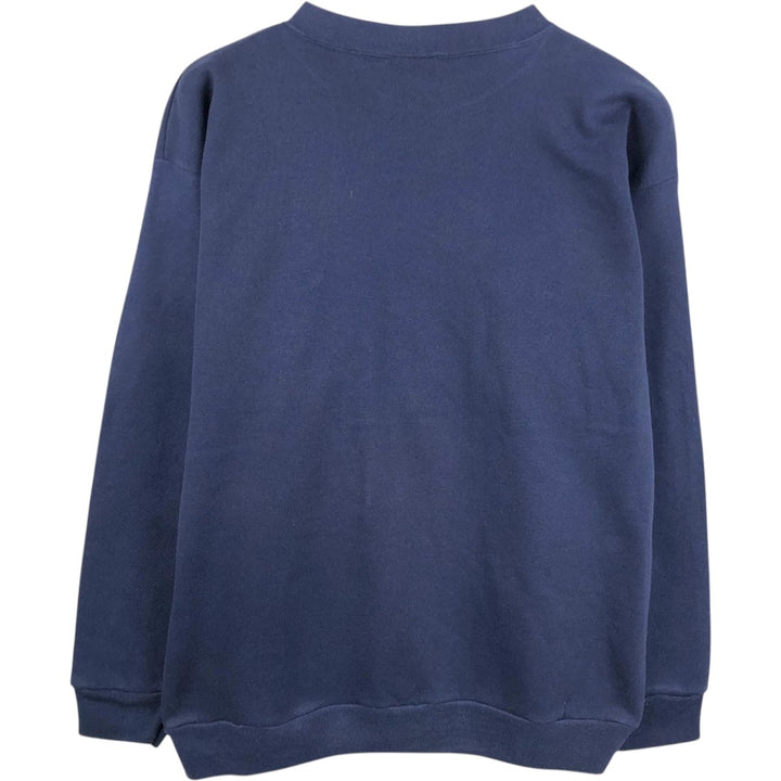 TRAU and LOEVNER TNT College Character Sweatshirt, Made in USA, Men's XL equivalent. cotton navy blue type Vintage Second Hand